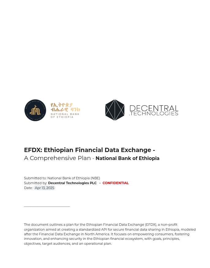 Ethiopian Financial Data Exchange Plan
